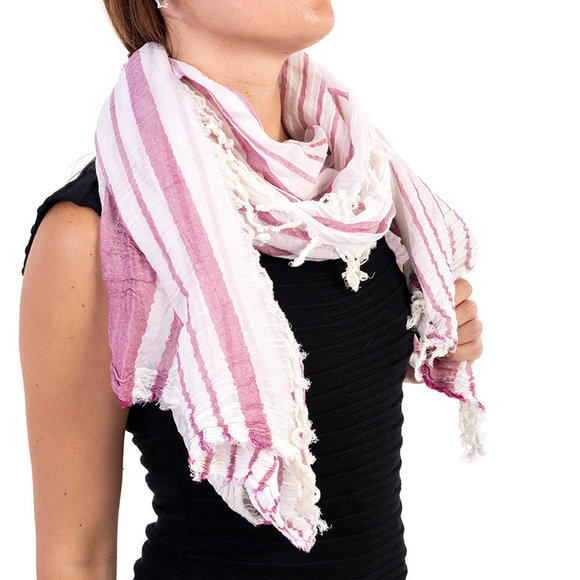 ARMANI COLLEZIONI INDIAN RED IVORY PALANTIN SCARFWOMENS SIZE 75X170